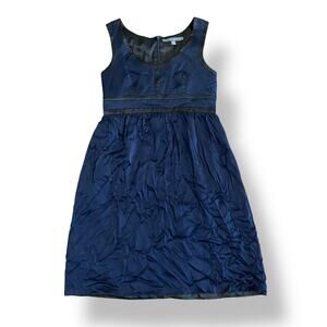 Proenza Schouler for Target Silk Charmeuse Midi Dress Size 5 Juniors Navy Black
